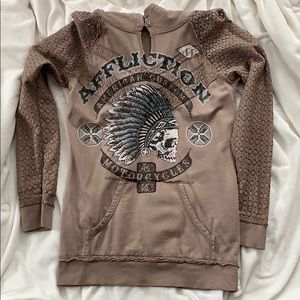 Affliction Hooded Pullover